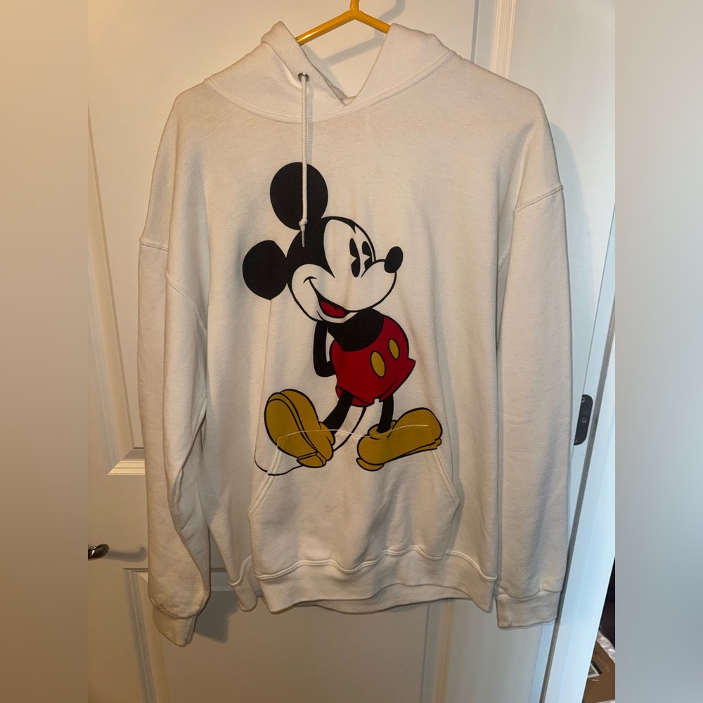 Disney White Hoodie with Classic Mickey Print